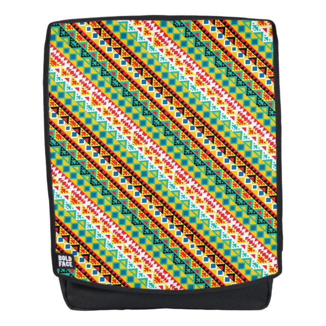 Cute colorful aztec patterns design backpack (Front)