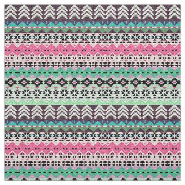 Cute colorful aztec patterns design fabric (Swatch)
