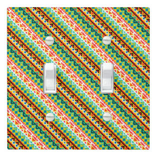 Cute colorful aztec patterns design light switch cover