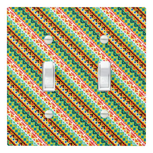 Cute colorful aztec patterns design light switch cover (In Situ)