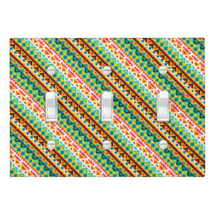Cute colorful aztec patterns design light switch cover