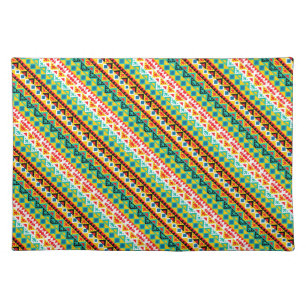 Cute colorful aztec patterns design placemat