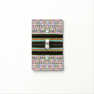 Cute colorful aztec tribal patterns light switch cover