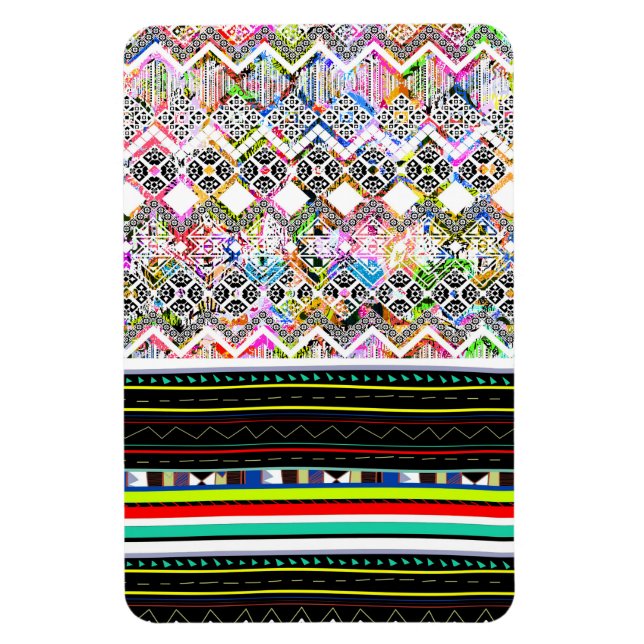 Cute colorful aztec tribal patterns magnet (Vertical)