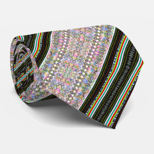 Cute colorful aztec tribal patterns neck tie
