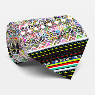 Cute colorful aztec tribal patterns tie