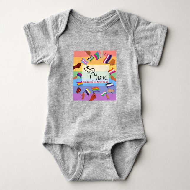 Cute Colorful Baby One Piece Bodysuit (Front)