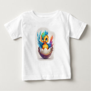 Cute Colorful Baby Phoenix Hatching Baby T-Shirt