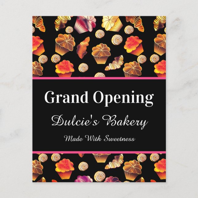 Cute Colorful Bakery, Chef, Caterer, Pastry Maker  Flyer (Front)