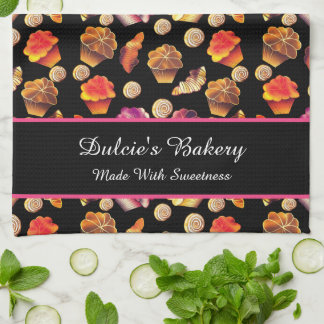 Cute Colorful Bakery, Chef, Caterer, Pastry Maker Kitchen Towel