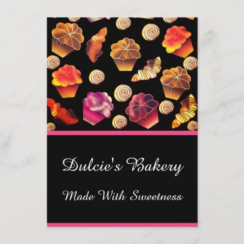 Cute Colorful Bakery Chef Caterer Pastry Maker  Menu
