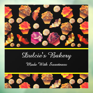 Cute Colorful Bakery, Chef, Caterer, Pastry Maker Window Cling