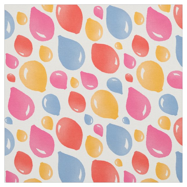 Cute Colorful Balloon Pattern Kids Fabric (Swatch)
