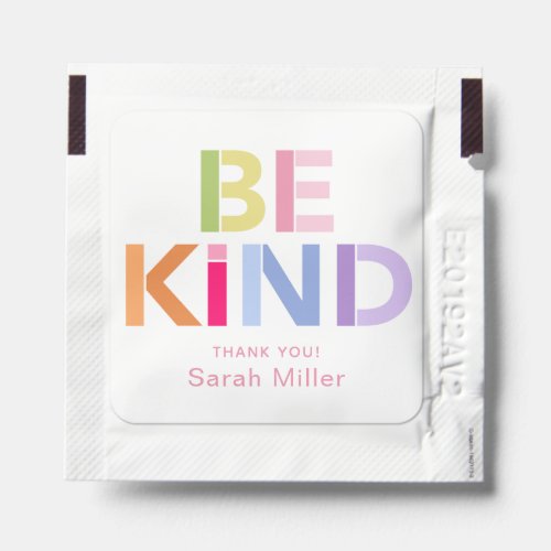 Cute Colorful Be Kind Hand Sanitizer Packet