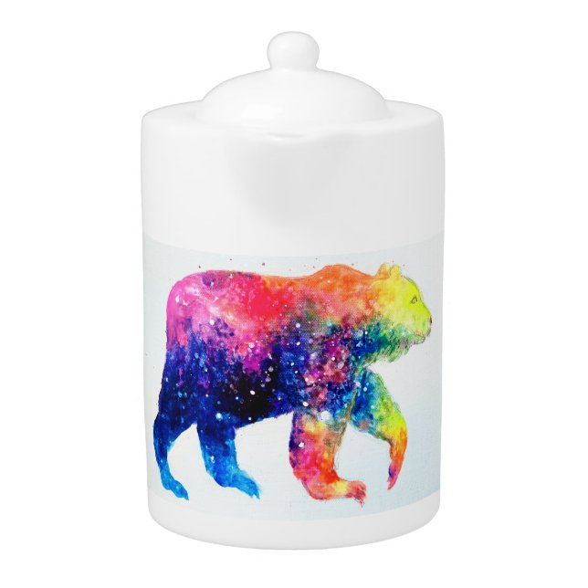 Cute colorful bear  teapot (Front)