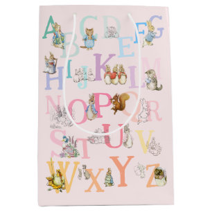 Cute Colorful Beatrix Potter Alphabet Medium Gift Bag