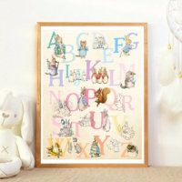 Cute Colorful Beatrix Potter Alphabet Nursery