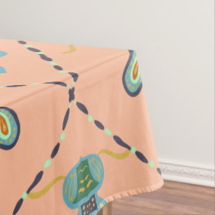 Cute colorful bee pattern tablecloth
