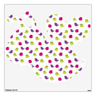 Cute colorful bird wall decal