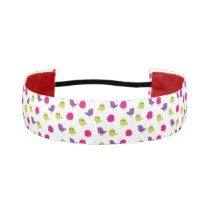 Cute colorful birds athletic headband