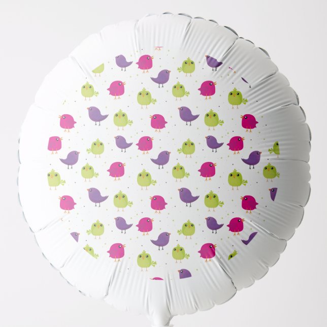 Cute colorful birds balloon (Front)