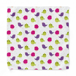 Cute colorful birds bandana