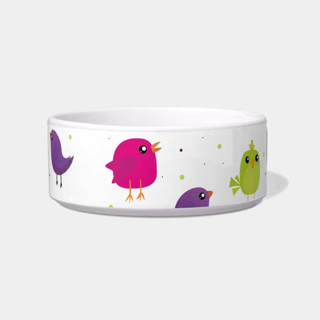 Cute colorful birds   bowl (Front)