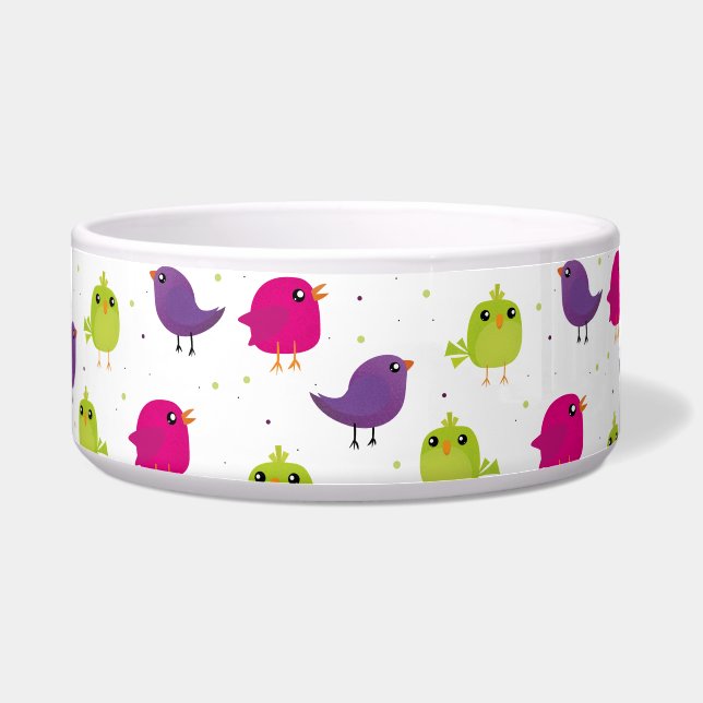 Cute colorful birds   bowl (Front)