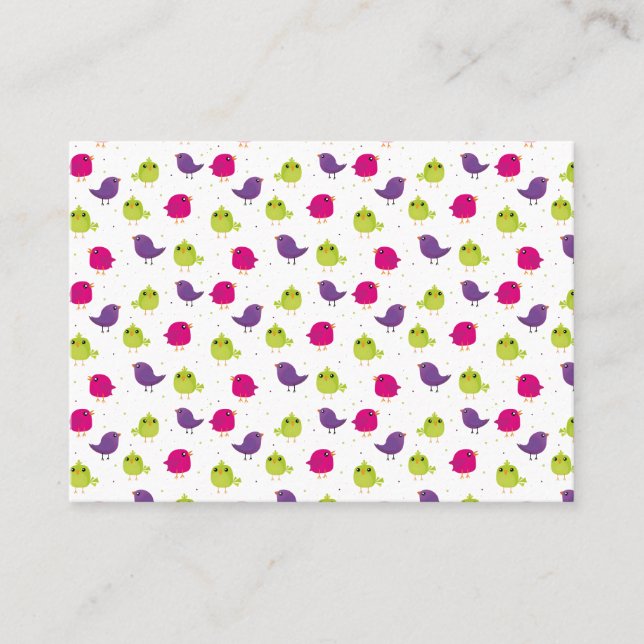 Cute colorful birds  discount card (Front)