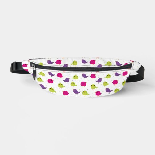 Cute colorful birds fanny pack