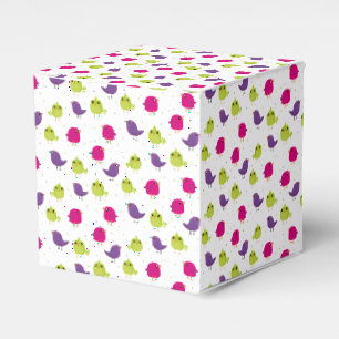 Cute colorful birds favor boxes