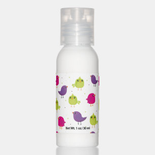 Cute colorful birds hand lotion
