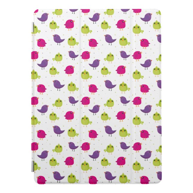 Cute colorful birds  iPad pro cover (Front)