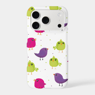 Cute colorful birds iphone 18 pro case