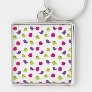 Cute colorful birds keychain
