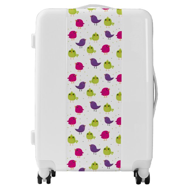 Cute colorful birds   luggage (Front)