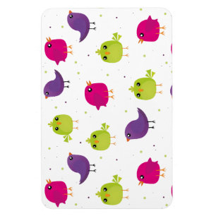 Cute colorful birds  magnet