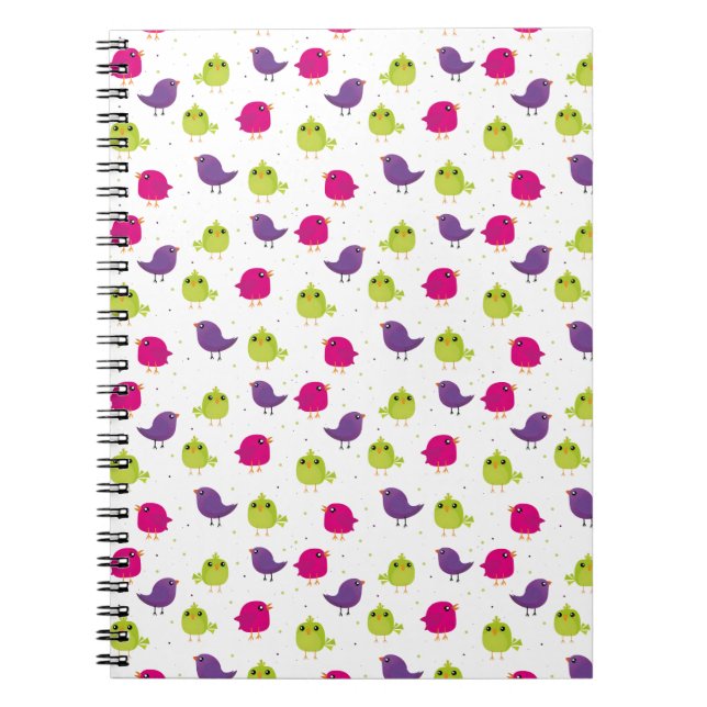 Cute colorful birds notebook (Front)