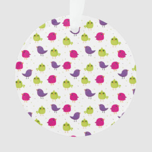 Cute colorful birds  ornament