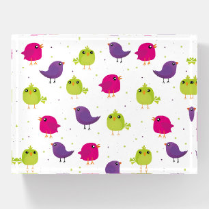 Cute colorful birds paperweight