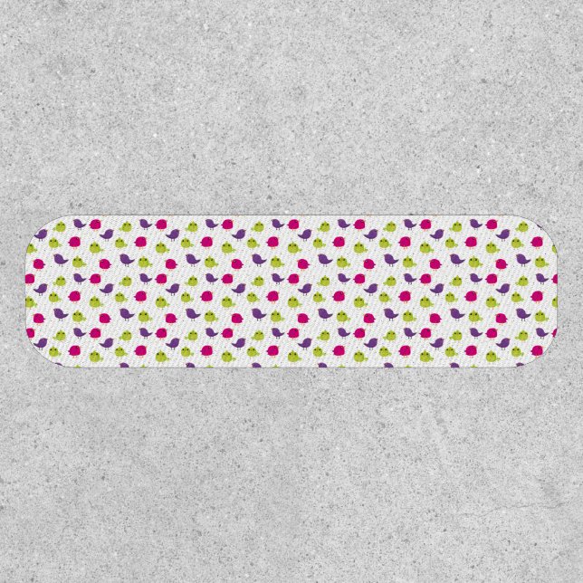 Cute colorful birds  patch (Front)