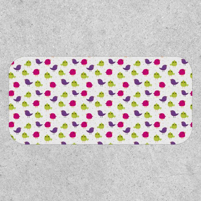 Cute colorful birds  patch (Front)