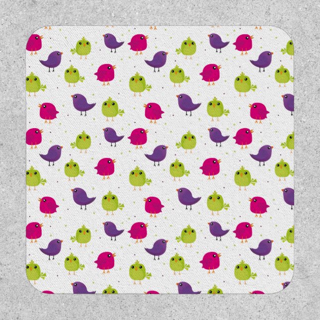 Cute colorful birds   patch (Front)
