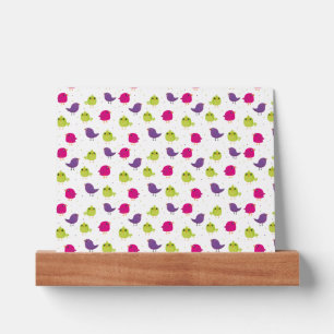 Cute colorful birds picture ledge