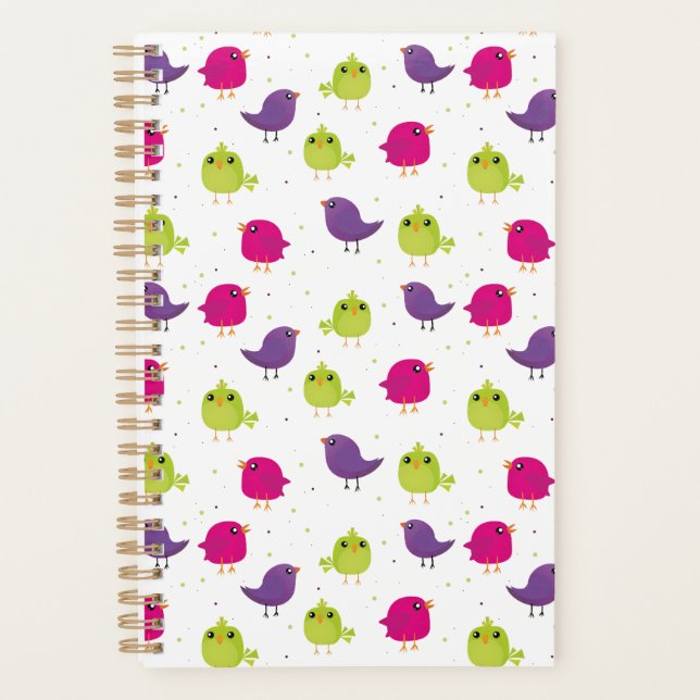 Cute colorful birds   planner (Front)