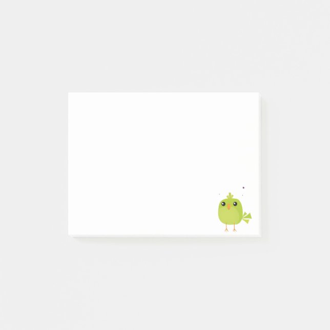 Cute colorful birds  post-it notes (Front)