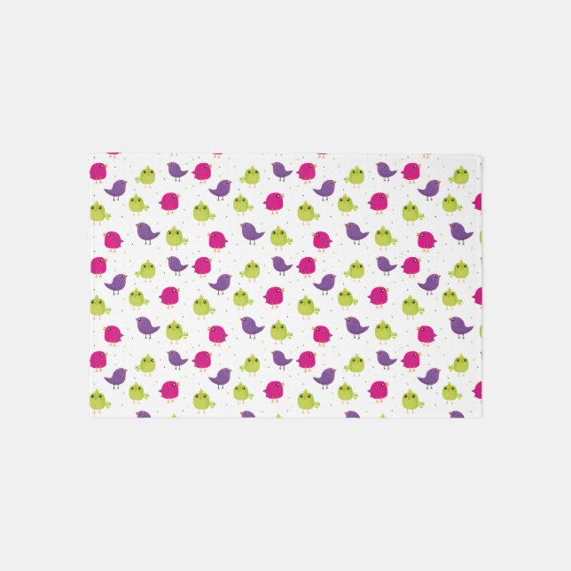 Cute colorful birds   rug (Front)