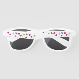 Cute colorful birds  sunglasses