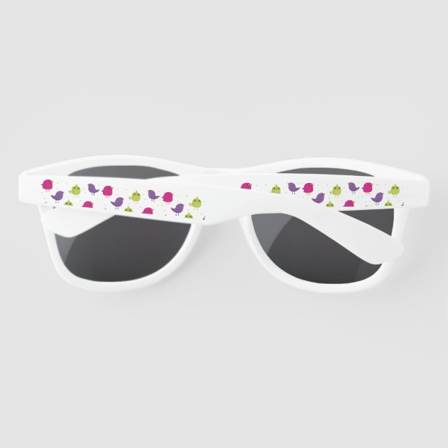 Cute colorful birds  sunglasses (Back)