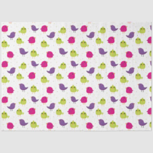 Cute colorful birds tissue paper